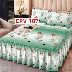 CEARCEAF PENTRU PAT CU VOLAN BUMBAC FINET + 2 FETE PERNA COD CPV107