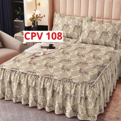 CEARCEAF PENTRU PAT CU VOLAN BUMBAC FINET + 2 FETE PERNA COD CPV108
