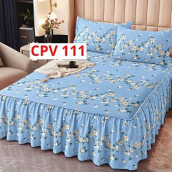 CEARCEAF PENTRU PAT CU VOLAN BUMBAC FINET + 2 FETE PERNA COD CPV111
