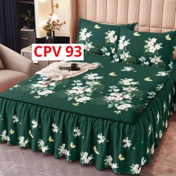 CEARCEAF PENTRU PAT CU VOLAN BUMBAC FINET + 2 FETE PERNA COD CPV93