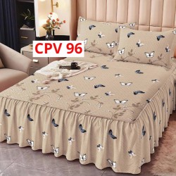 CEARCEAF PENTRU PAT CU VOLAN BUMBAC FINET + 2 FETE PERNA COD CPV96