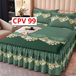 CEARCEAF PENTRU PAT CU VOLAN BUMBAC FINET + 2 FETE PERNA COD CPV99