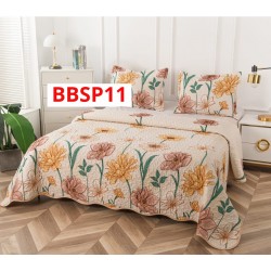 CUVERTURA BUMBAC SATINAT CU 2 FETE DIFERITE, 3 PIESE - COD BBSP11