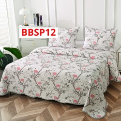 CUVERTURA BUMBAC SATINAT CU 2 FETE DIFERITE, 3 PIESE - COD BBSP12 CUVERTURA BUMBAC SATINAT CU 2 FETE DIFERITE, 3 PIESE - COD BBSP12