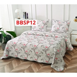 CUVERTURA BUMBAC SATINAT CU 2 FETE DIFERITE, 3 PIESE - COD BBSP12