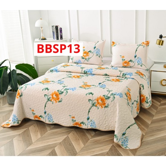 CUVERTURA BUMBAC SATINAT CU 2 FETE DIFERITE, 3 PIESE - COD BBSP13