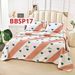 CUVERTURA BUMBAC SATINAT CU 2 FETE DIFERITE, 3 PIESE - COD BBSP17 CUVERTURA BUMBAC SATINAT CU 2 FETE DIFERITE, 3 PIESE - COD BBSP17