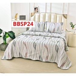 CUVERTURA BUMBAC SATINAT CU 2 FETE DIFERITE, 3 PIESE - COD BBSP24