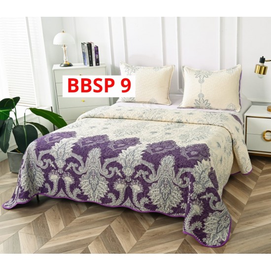 CUVERTURA BUMBAC SATINAT CU 2 FETE DIFERITE, 3 PIESE - COD BBSP9