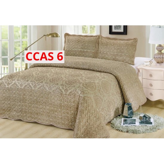 Cuvertura Pat Catifea 3 Piese CCAS6