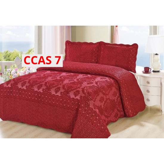 Cuvertura Pat Catifea 3 Piese CCAS7