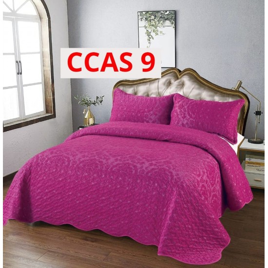 Cuvertura Pat Catifea 3 Piese CCAS9