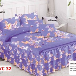 Lenjerie Bumbac Finet 6 Piese cu Volane COD LVC32