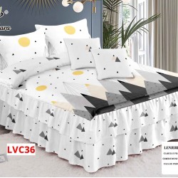 Lenjerie Bumbac Finet 6 Piese cu Volane COD LVC36