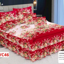 Lenjerie Bumbac Finet 6 Piese cu Volane COD LVC46