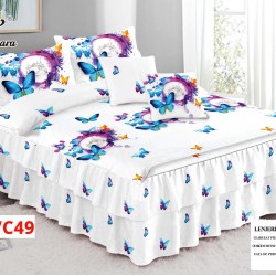 Lenjerie Bumbac Finet 6 Piese cu Volane COD LVC49