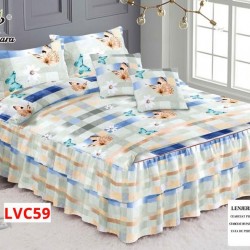Lenjerie Bumbac Finet 6 Piese cu Volane COD LVC59