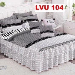 LENJERIE BUMBAC FINET 6 PIESE CU VOLANE COD LVU104