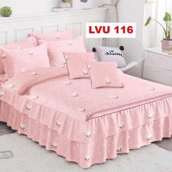LENJERIE BUMBAC FINET 6 PIESE CU VOLANE COD LVU116