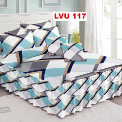 LENJERIE BUMBAC FINET 6 PIESE CU VOLANE COD LVU117