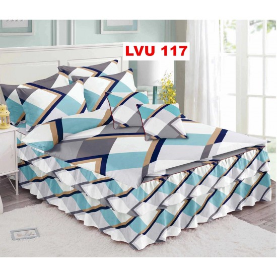 LENJERIE BUMBAC FINET 6 PIESE CU VOLANE COD LVU117