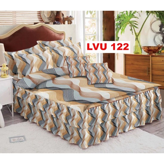 LENJERIE BUMBAC FINET 6 PIESE CU VOLANE COD LVU122