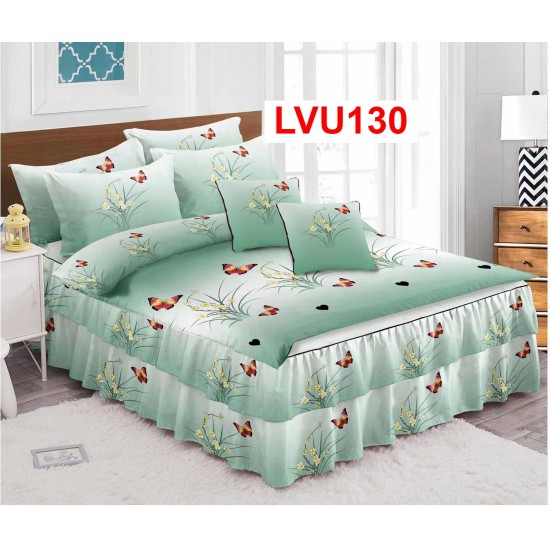 LENJERIE BUMBAC FINET 6 PIESE CU VOLANE COD LVU130