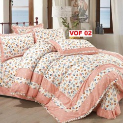 Lenjerie Bumbac Finet 4 Piese cu Volane COD VOF02