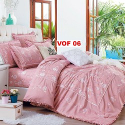 Lenjerie Bumbac Finet 4 Piese cu Volane COD VOF06