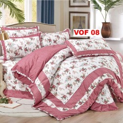 Lenjerie Bumbac Finet 4 Piese cu Volane COD VOF08