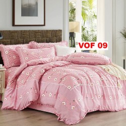 Lenjerie Bumbac Finet 4 Piese cu Volane COD VOF09