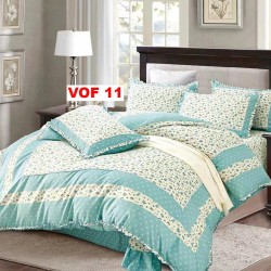 Lenjerie Bumbac Finet 4 Piese cu Volane COD VOF11