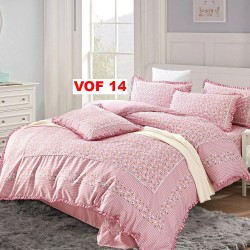 Lenjerie Bumbac Finet 4 Piese cu Volane COD VOF14