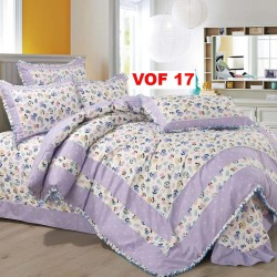 Lenjerie Bumbac Finet 4 Piese cu Volane COD VOF17