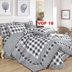 Lenjerie Bumbac Finet 4 Piese cu Volane COD VOF18