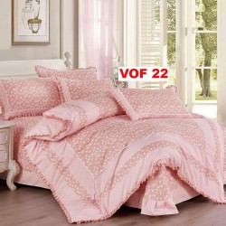 Lenjerie Bumbac Finet 4 Piese cu Volane COD VOF22
