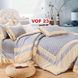 Lenjerie Bumbac Finet 4 Piese cu Volane COD VOF23