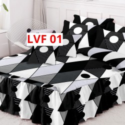 LENJERIE BUMBAC FINET 6 PIESE CU VOLANE COD LVF01 LENJERIE BUMBAC FINET 6 PIESE CU VOLANE COD LVF01