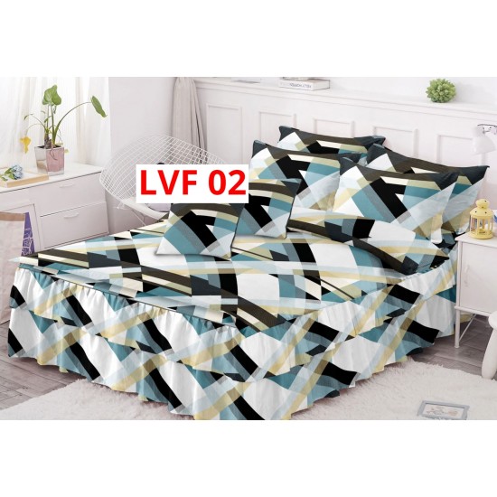 LENJERIE BUMBAC FINET 6 PIESE CU VOLANE COD LVF02