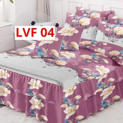LENJERIE BUMBAC FINET 6 PIESE CU VOLANE COD LVF04 LENJERIE BUMBAC FINET 6 PIESE CU VOLANE COD LVF04