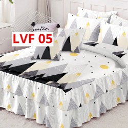 LENJERIE BUMBAC FINET 6 PIESE CU VOLANE COD LVF05 LENJERIE BUMBAC FINET 6 PIESE CU VOLANE COD LVF05