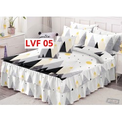 LENJERIE BUMBAC FINET 6 PIESE CU VOLANE COD LVF05