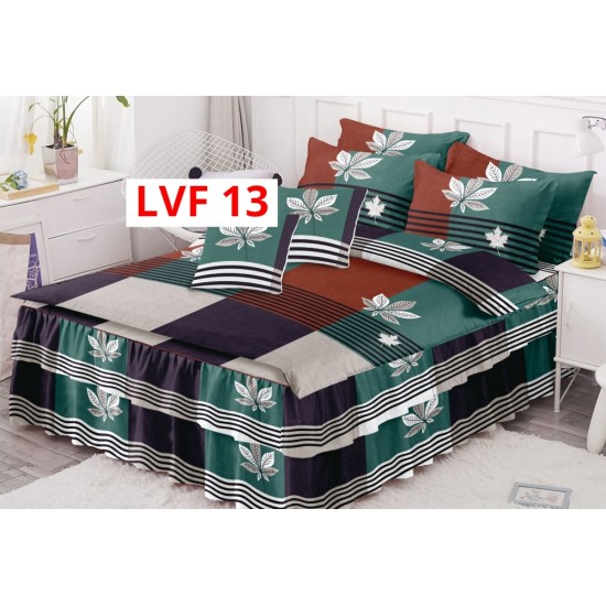 LENJERIE BUMBAC FINET 6 PIESE CU VOLANE COD LVF13