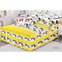 LENJERIE BUMBAC FINET 6 PIESE CU VOLANE COD LVF29