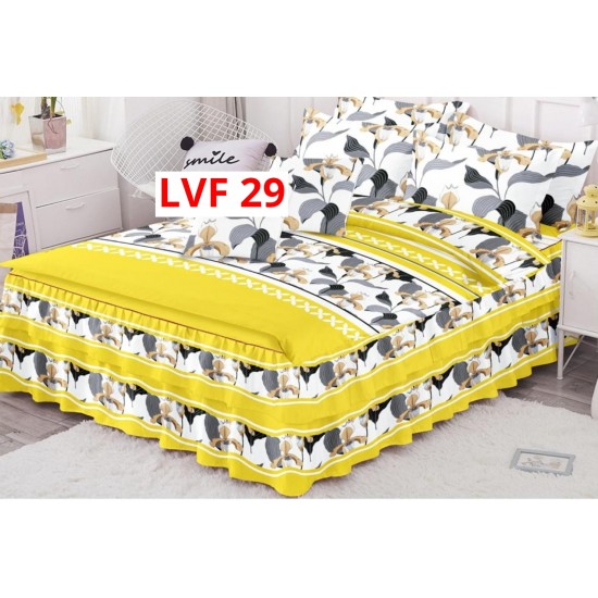 LENJERIE BUMBAC FINET 6 PIESE CU VOLANE COD LVF29