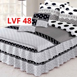LENJERIE BUMBAC FINET 6 PIESE CU VOLANE COD LVF48 LENJERIE BUMBAC FINET 6 PIESE CU VOLANE COD LVF48