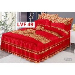 LENJERIE BUMBAC FINET 6 PIESE CU VOLANE COD LVF49