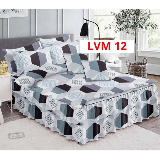 Lenjerie Bumbac Finet 6 Piese cu Volane COD LVM12