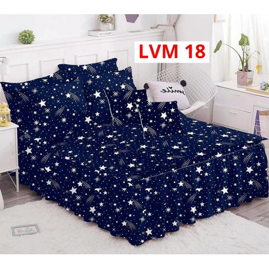 Lenjerie Bumbac Finet 6 Piese cu Volane COD LVM18