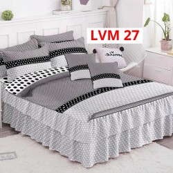 Lenjerie Bumbac Finet 6 Piese cu Volane COD LVM27